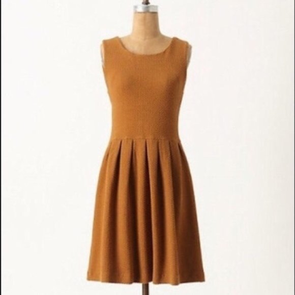 Ganni Dresses & Skirts - Ganni Noon & Night Textured Knit Dress Amber/Gold